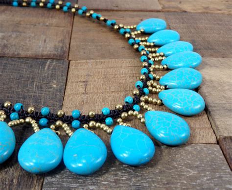 TURQUOISE STONE NECKLACE - Calisa Designs