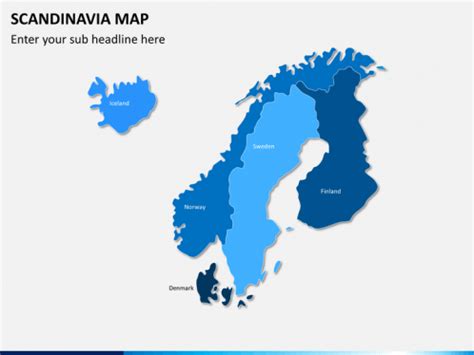 Scandinavia/Nordic Countries Map PowerPoint | SketchBubble