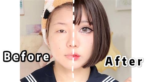 I turned myself into a ANIME GIRL - Makeup Tutorial By VIVEKATT - YouTube