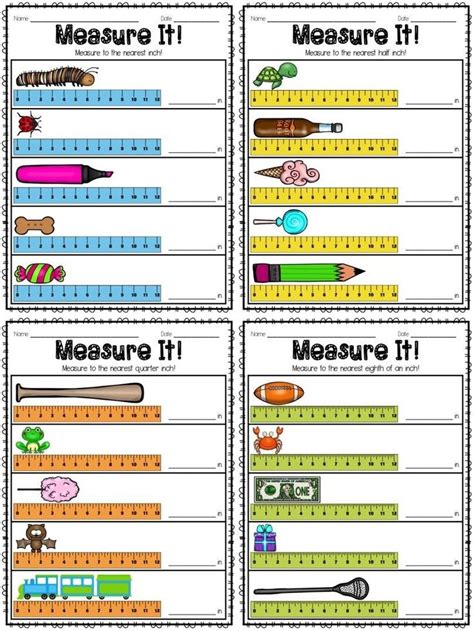 Ruler Measurement Worksheets