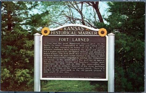 Fort Larned historical marker - Kansas Memory