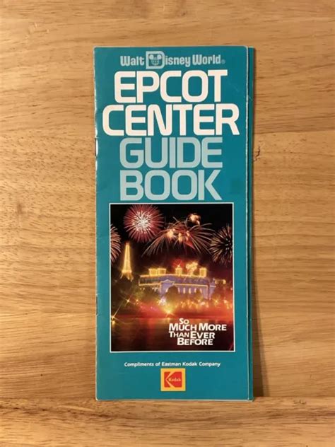 VINTAGE 1988 WALT Disney World Epcot Center Guide Book Brochure Eastman ...