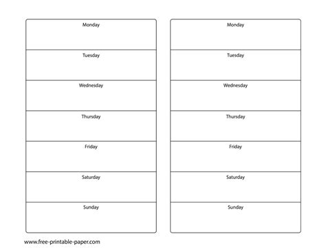 Printable 2 Week Calendar – Two Week Calendar Template – Free Printable Paper