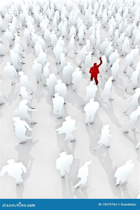 Stand out from the crowd stock illustration. Illustration of person - 19479764