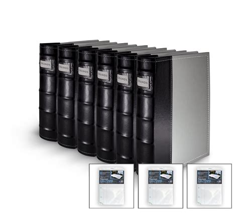 DVD Storage Binder, Gray- CD/DVD Case Stores Up To 384 DVDs, CDs, or ...