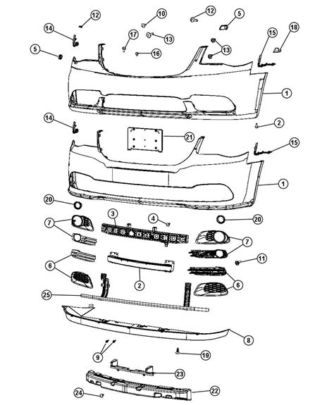 Dodge Grand Caravan Reinforcement. Front bumper - 68089026AA | Jeep Parts Inc., Myrtle Beach SC