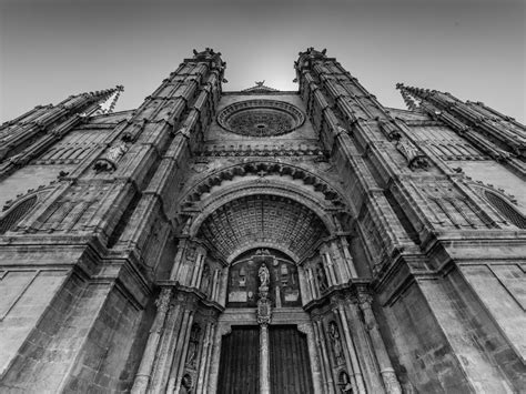 Free Images : black and white, building, old, line, ancient, landmark, facade, church, cathedral ...