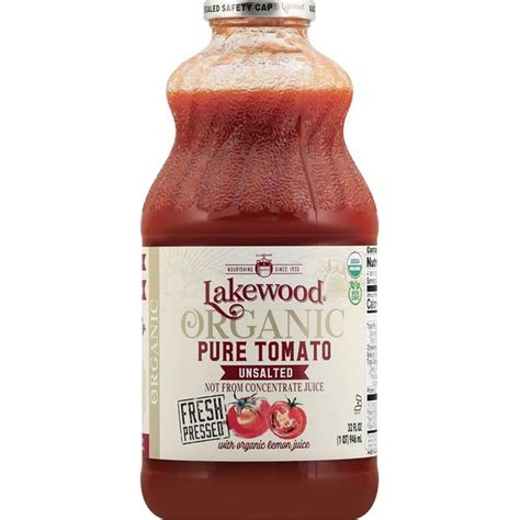 Lakewood Juice, Organic, Pure Tomato, Unsalted (32 oz) - Instacart