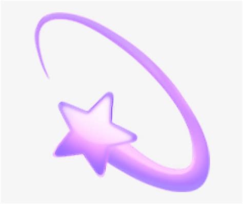 Purple Emoji Overlay Cute Star Halo - Whatsapp Emoji Shooting Star - 1024x1024 PNG Download - PNGkit