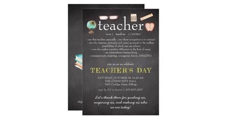 Teacher Appreciation | Teachers Day Invitation | Zazzle.com