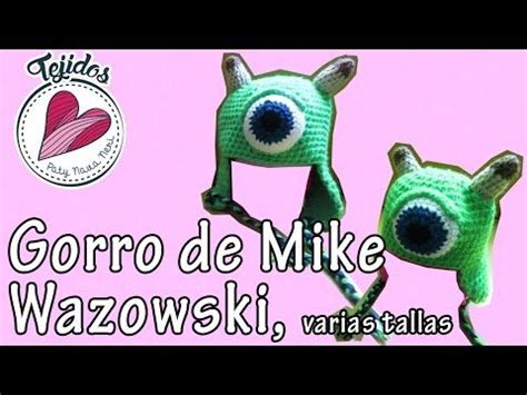 Gorro tejido de Mike Wazowski Monsters Inc.- TUTORIAL - YouTube ...