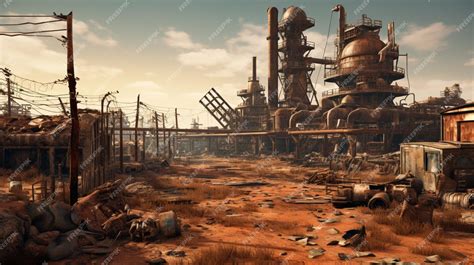 Premium AI Image | PostApocalyptic Wastelands game background