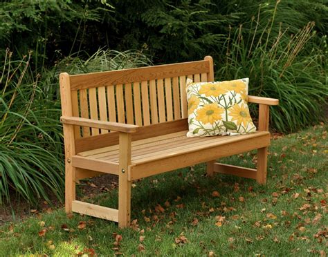 Red Cedar English Garden Bench | Garden bench diy, Garden bench, Wood bench outdoor