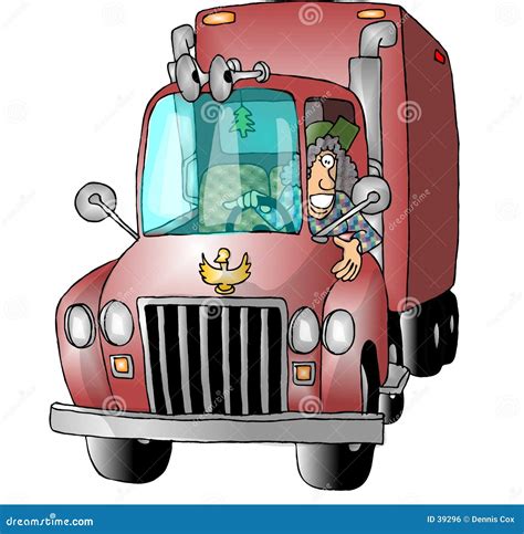 Female Truck Driver stock illustration. Illustration of cartoon - 39296