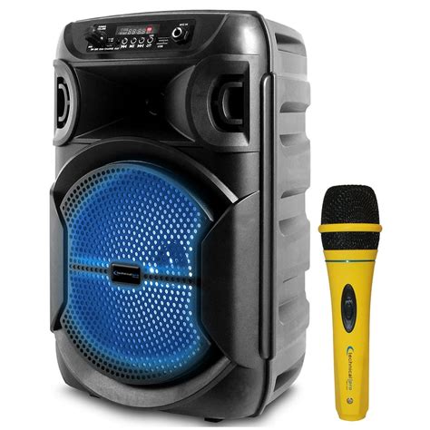 Technical Pro 8 Inch Portable 1000 watts Bluetooth Speaker with Woofer And Professional Portable ...