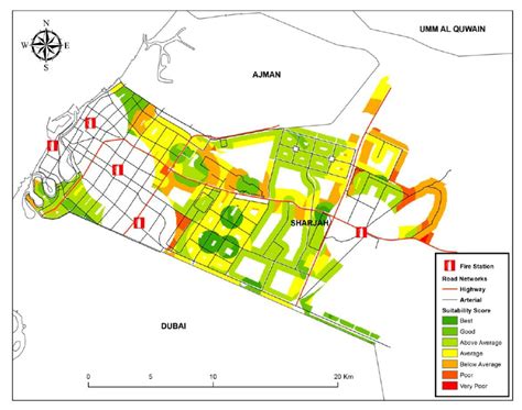 Suitability map for fire stations | Download Scientific Diagram