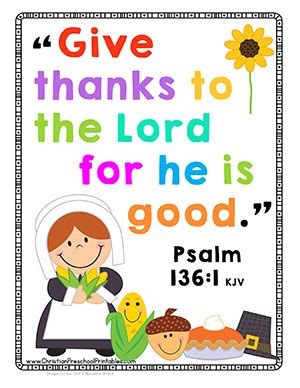 Thanksgiving Bible Story For Preschoolers