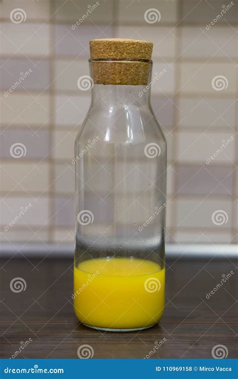 Orange juice in bottle stock photo. Image of beverage - 110969158