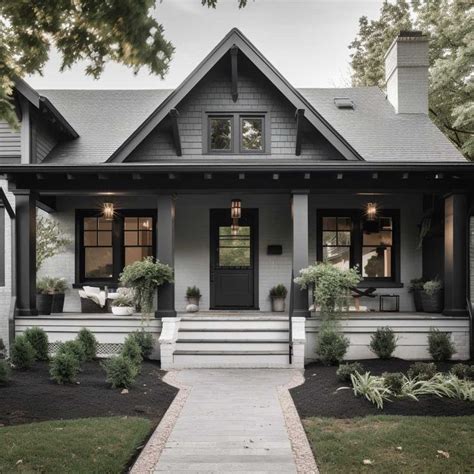 12+ Grey House with Black Trim Inspirations for a Striking Facade • 333+ Art Images | Black trim ...