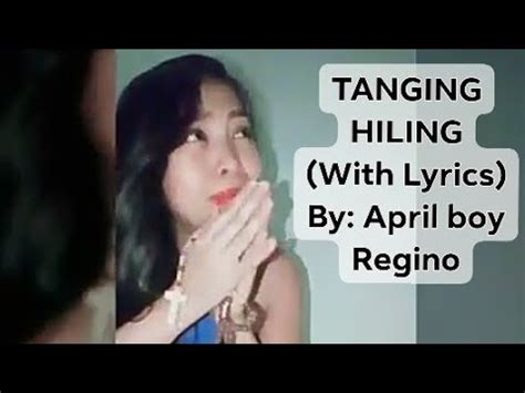 TANGING HILING with lyrics (BY: APRIL BOY REGINO) HOLY WEEK Chords ...