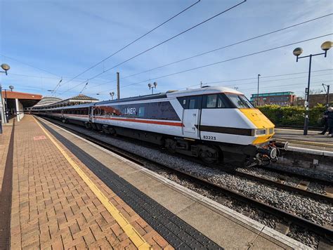 UK Intercity225 with a heritage livery awaiting departure to London ...