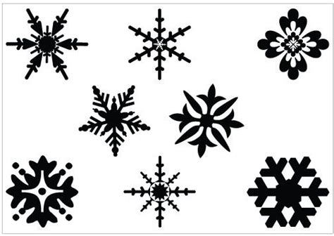 Black and White Snowflakes Clipart