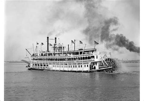 Prints of NEW ORLEANS: STEAMBOAT. A steamboat carrying tourists past ...