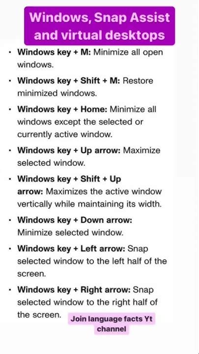 Keyboard shortcuts Snap Assist and virtual desktops#viral #shortvideos #new #keyboard ...