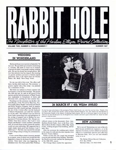 Rabbit Hole #07 – HarlanEllisonBooks.com