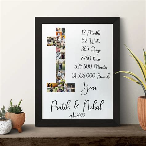 1st Anniversary Frame - Happy Personalized Gifts