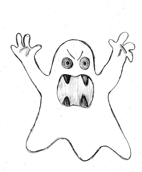 How To Draw A Simple Ghost