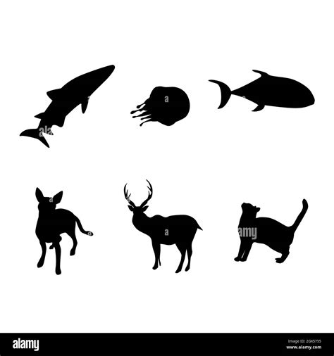 Animal silhouette vector clip art Stock Vector Image & Art - Alamy
