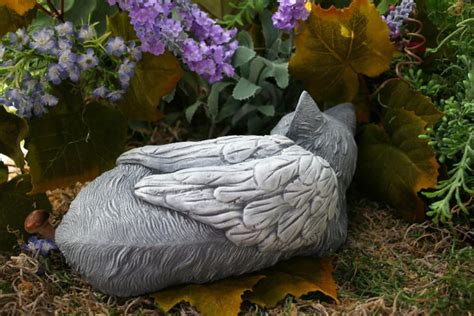 Angel Cat Statue BIG Sleeping Cat Memorial Garden Sculpture - Etsy