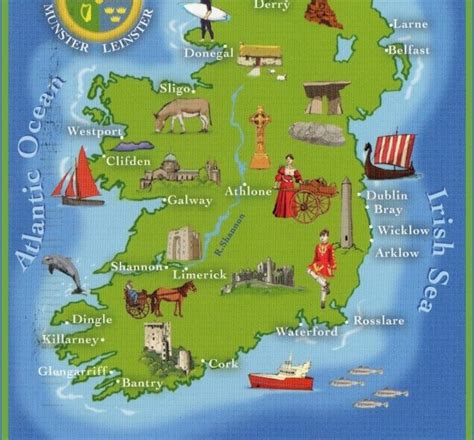 Cork Map Tourist Attractions - Map - Travel - Holiday - Vacations