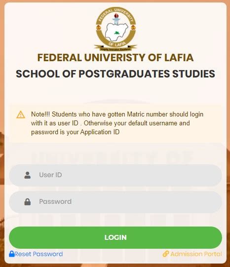 FULAFIA Postgraduate Students Login Portal For Fresh Applicants (2024)