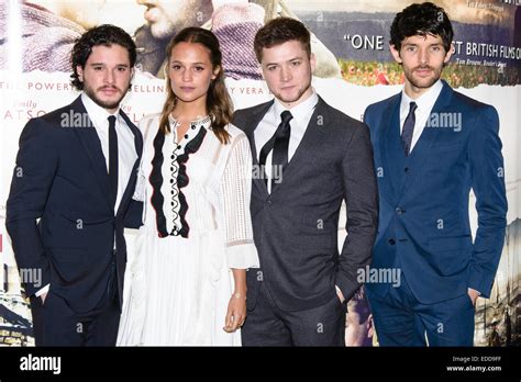 Cast attends the The Premiere Of Testament Of Youth on 05/01/2015 at The Empire Leicester Square ...