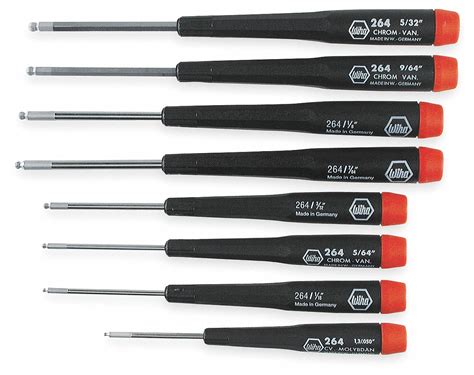 WIHA TOOLS Hex Precision Screwdriver Set, Plastic, Number of Pieces: 8 - 2MPK7|26490 - Grainger