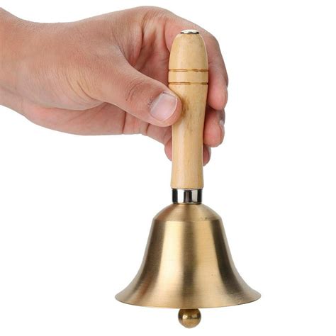 EOTVIA Hand Bell,8CM Multi-functional Hand Bell Handbell with Wooden Handle for School Children ...