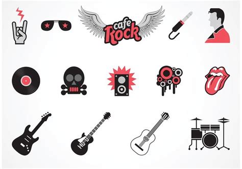 Symboles de musique rock vectoriel gratuit - Telecharger Vectoriel Gratuit, Clipart Graphique ...