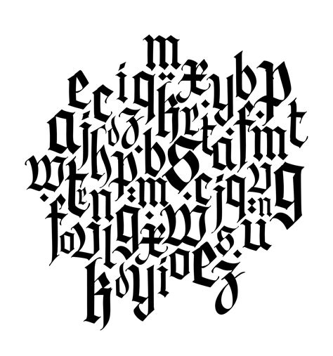 Font composition, medieval gothic 3587113 Vector Art at Vecteezy