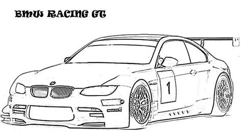 BMW Car Racing GT Coloring Pages : Best Place to Color | Cars coloring pages, Race car coloring ...