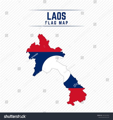 Flag Map of Laos. Laos Flag Map - Royalty Free Stock Vector 1967267653 ...