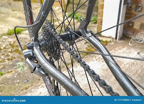 Close Up of Bicycle Drive Chain and Sprockets Stock Photo - Image of machine, biking: 177153894