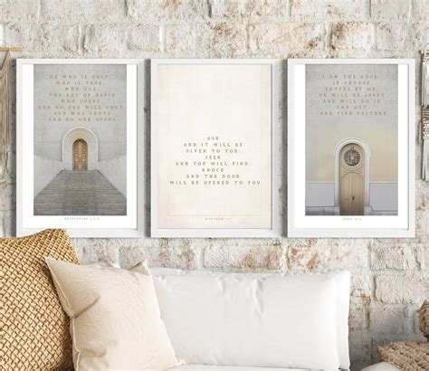 The OPEN DOOR Bible Verse Printable Set Revelation 3 John - Etsy