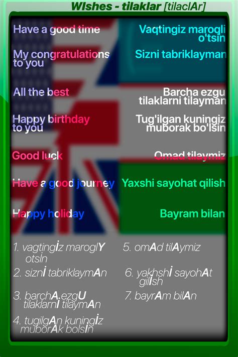 Wishes - Uzbek | Uzbek language, School success, Language