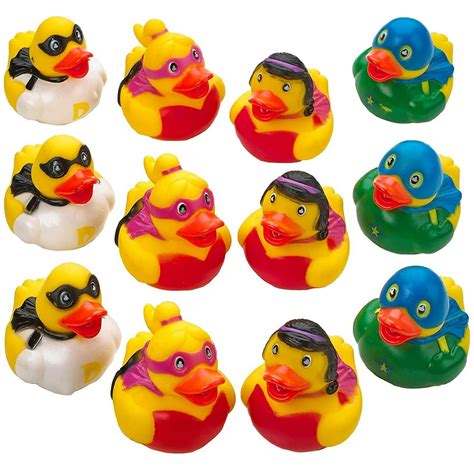 SUPERHERO RUBBER DUCKIES – 2" floating bathtub toy – rubber ducky for ...