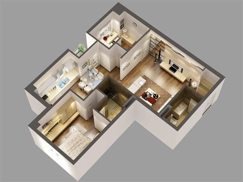 detailed house cutaway 3d model interior 158976 | 3d home design software, Interior design ...