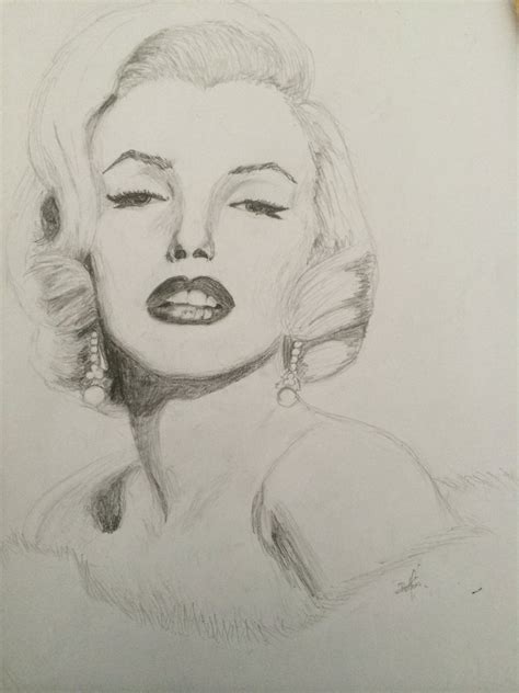 Marilyn Monroe Drawing Pencil Easy at GetDrawings | Free download