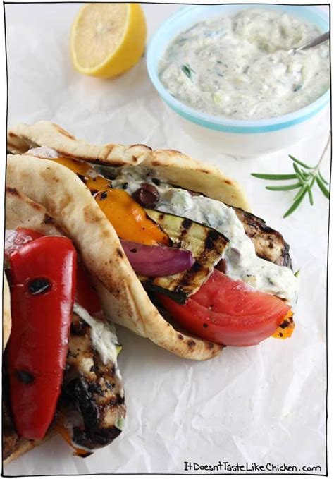 Vegan Grilled Veggie Gyros • It Doesn't Taste Like Chicken