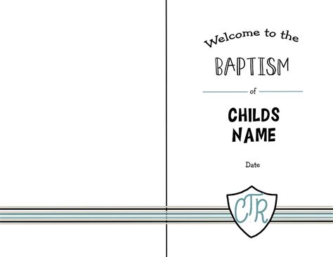 Lds Baptism Program Word Template